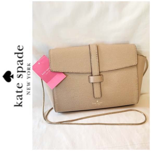 NWT Kate spade leather gold chain bag beige - Picture 6 of 7